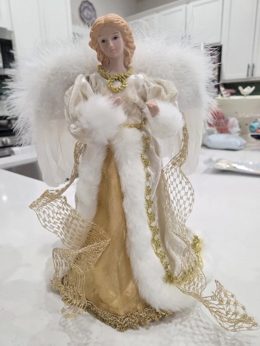 Angel Tree Topper Shelf Decor Mantel Christmas